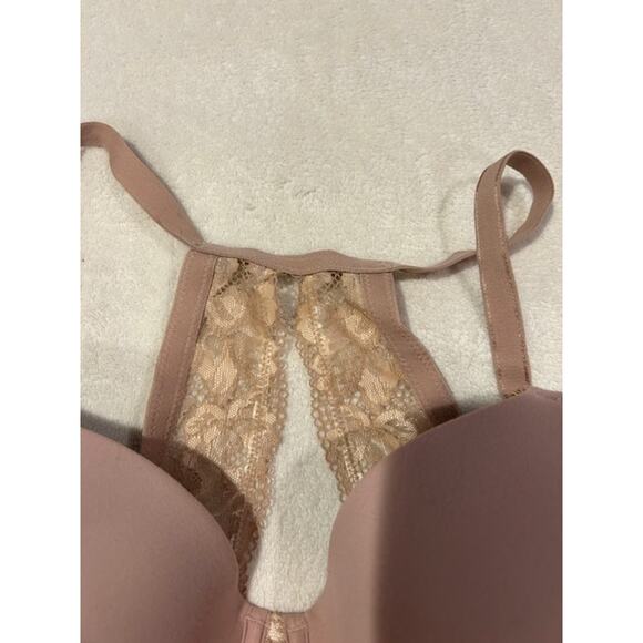 SOMA Nude Embraceable Geo Lace Racerback Full Coverage Bra padded underwire 34DD - Picture 6 of 7